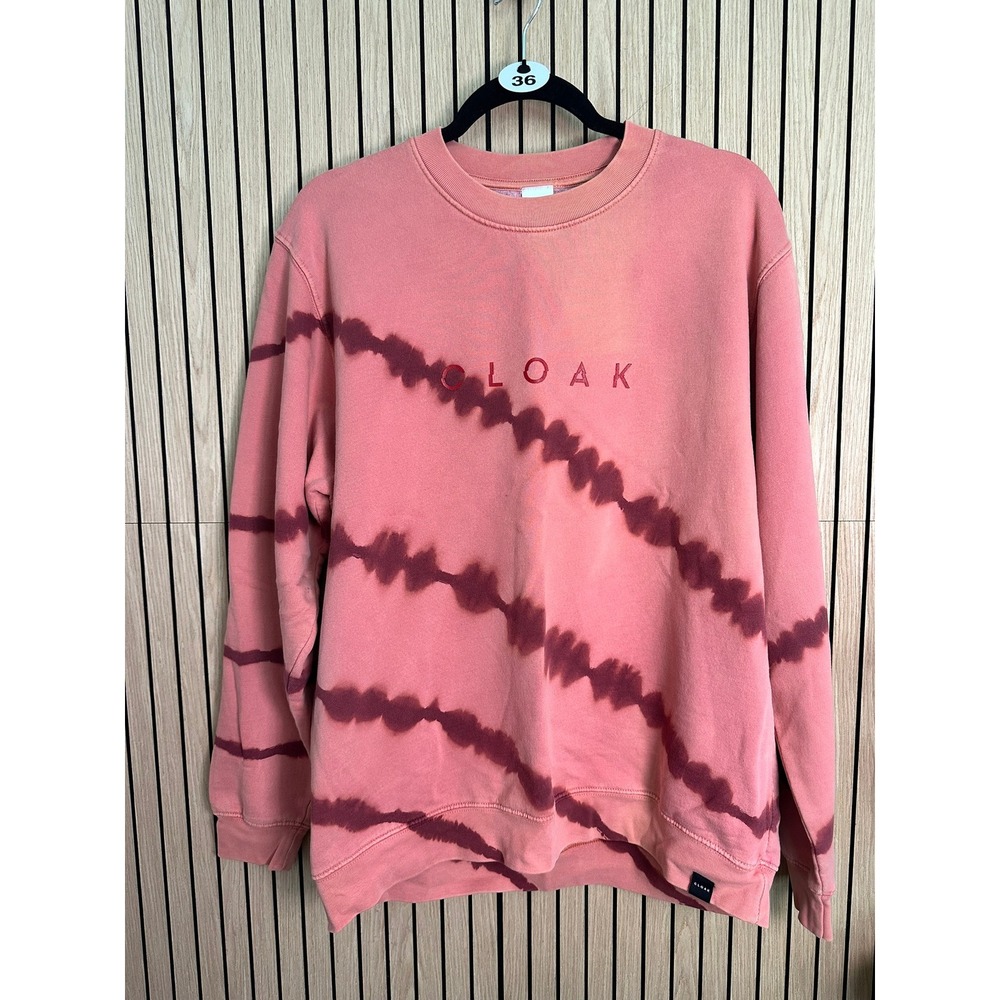 036 Cloak Brand Off With Their Heads Anime Tie Dye Sweatshirt Pink (XL, EUC)